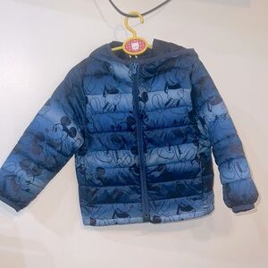Toddler lightweight puffer jacket Mickey Mouse blue